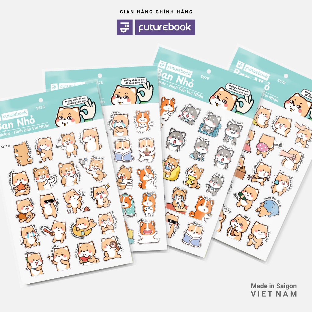 Sticker Dán Trang Trí FUTUREBOOK Sticker hình dán vui nhộn - BẠN NHỎ ...