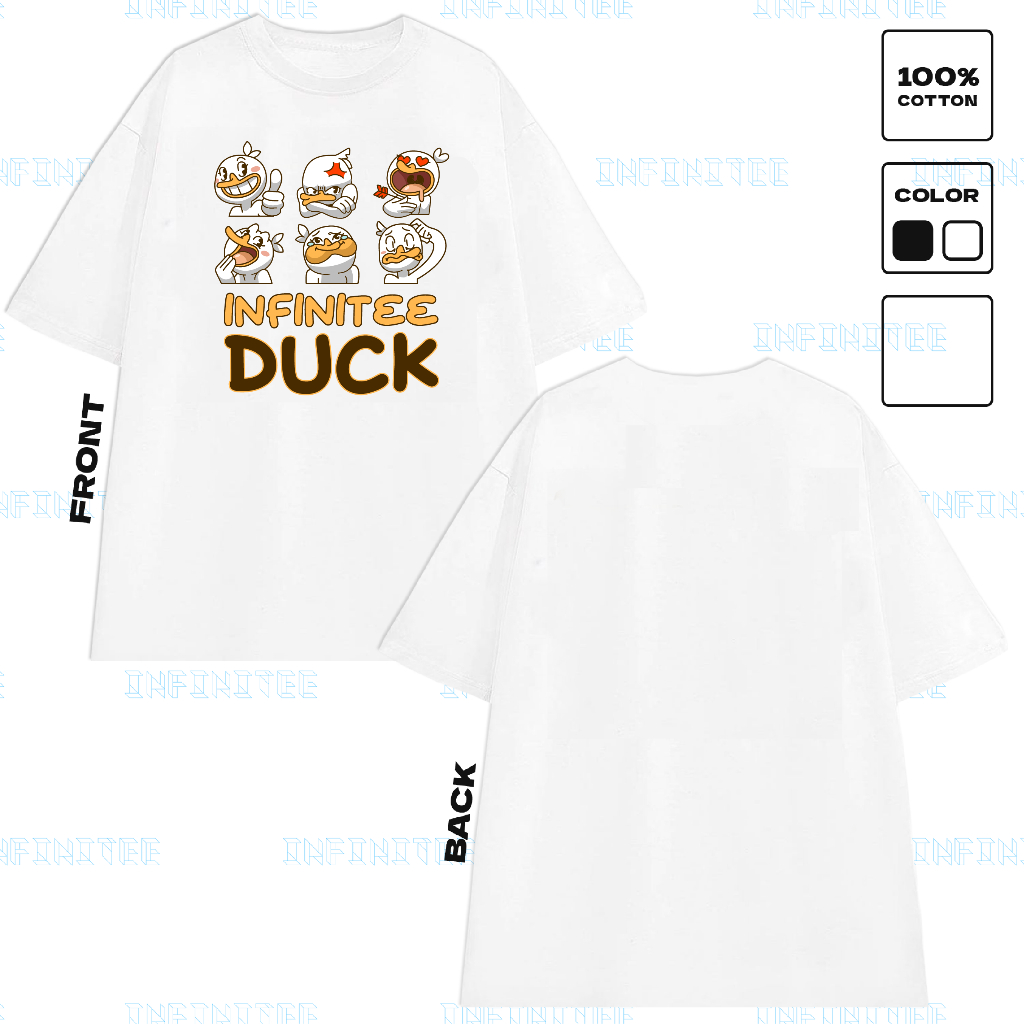 Áo thun INFINITEE Fni24054 Thun 100% Cotton - form rộng Unisex.