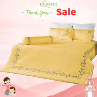 Mẫu Drap chăn ga Everon ESM 19013 vải Modal thêu hoa hạnh ngân