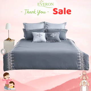 160x200 / 180x200 Bộ ga phủ everon esm 21014 chất liệu Modal màu ghi xám