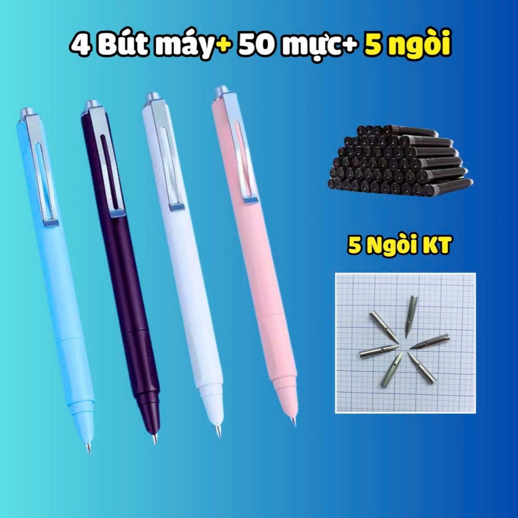 [Mới nhất][RẺ] Bút máy bấm thông minh ngòi kim tinh, viết là đẹp cho bé tiểu học