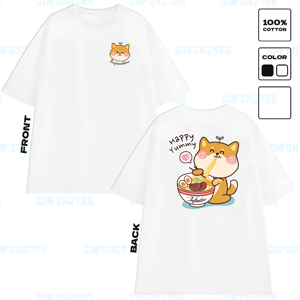 Áo thun INFINITEE Fni24055 Thun 100% Cotton - form rộng Unisex.