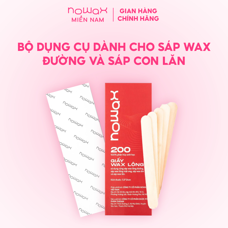 BỘ DỤNG CỤ DÀNH CHO SÁP WAX ĐƯỜNG VÀ SÁP CON LĂN, hộp 200 giấy wax tặng ...