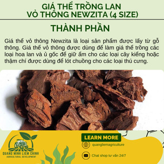 Giá Thể Trồng Lan - Vỏ Thông NewZita (4 SIZE) - Chuyên dùng cho hoa lan, Có thể kết hợp với Dớn cọng