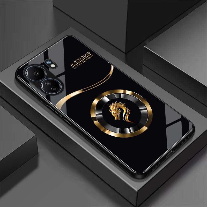 Ốp Lưng cho XIAOMI REDMI 13C, POCO C65 Mặt lưng kính cường lực, cao cấp Họa tiết
