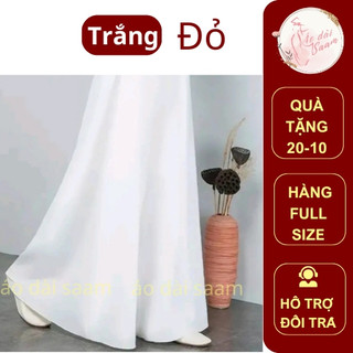 Quần váy mặc áo dài ( trang phục biểu diễn) màu trắng hoặc đỏ đô