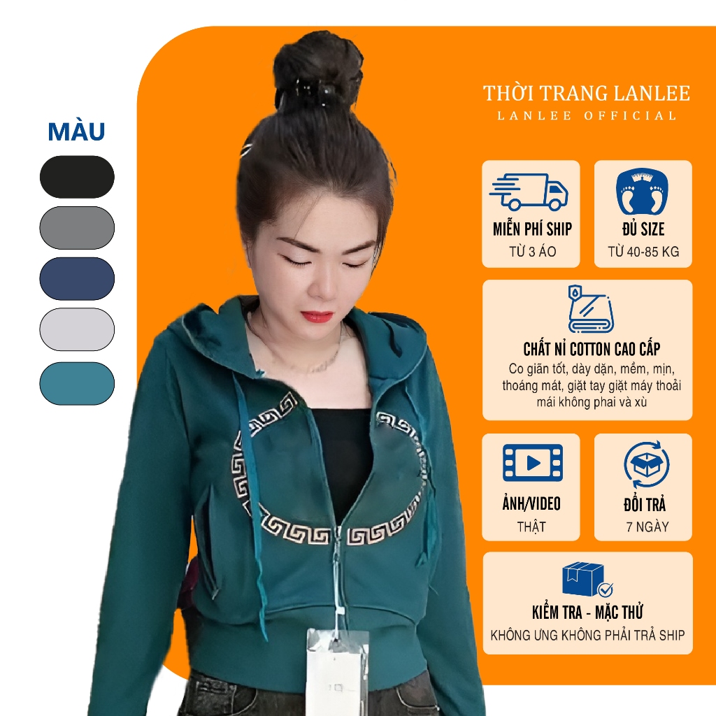 Áo Chống Nắng Nữ 𝗟𝗮𝗻𝗹𝗲𝗲 𝗙𝗮𝘀𝗵𝗶𝗼𝗻 Mã Q