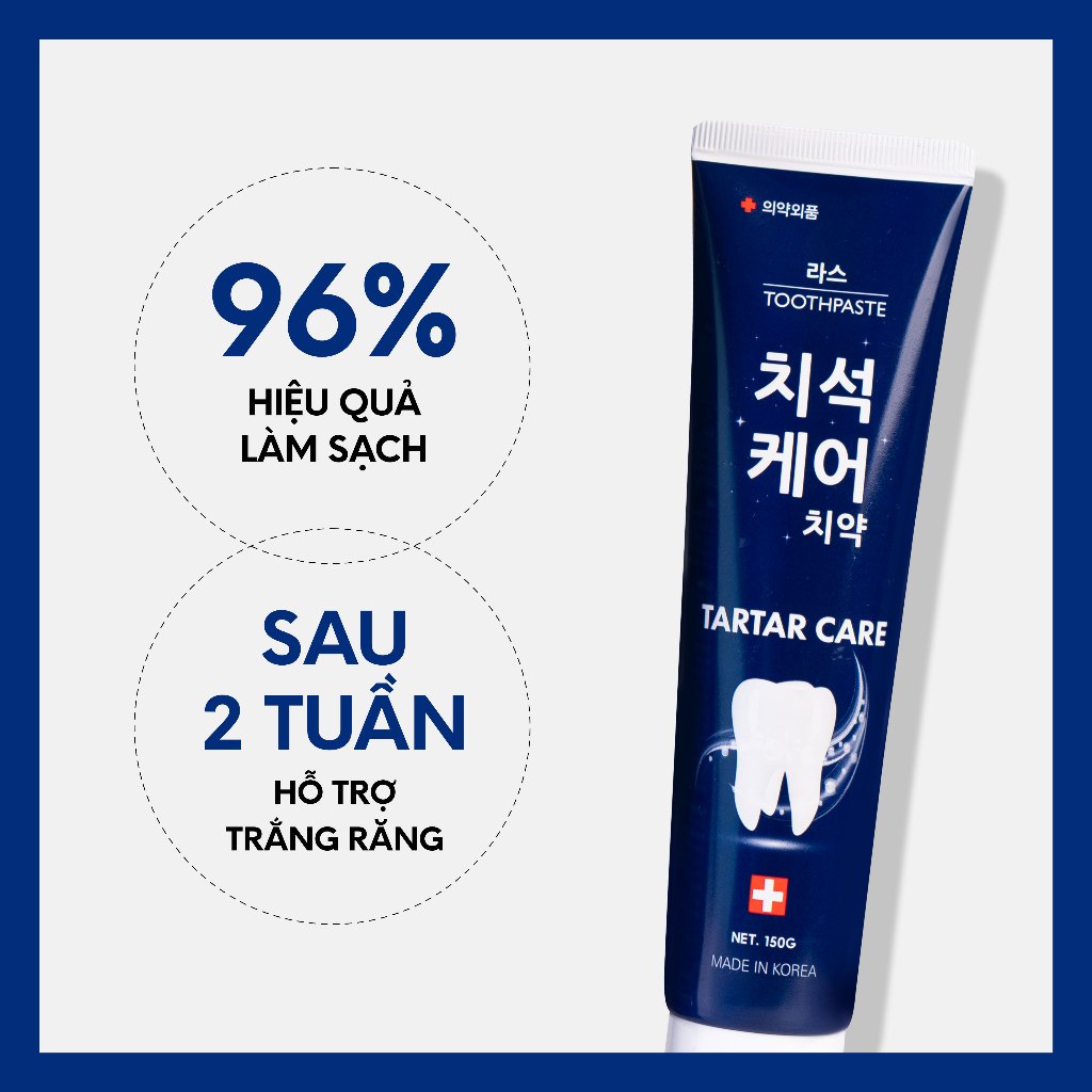 Kem đánh răng Hàn Quốc LATH TARTAR CARE TOOTHPASTE SET 5 CÂY 150g x 5