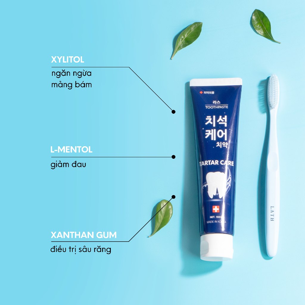 Kem đánh răng Hàn Quốc LATH TARTAR CARE TOOTHPASTE SET 5 CÂY 150g x 5