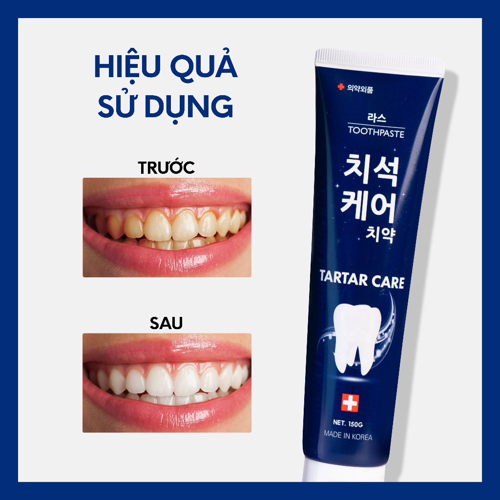 Kem đánh răng Hàn Quốc LATH TARTAR CARE TOOTHPASTE SET 5 CÂY 150g x 5