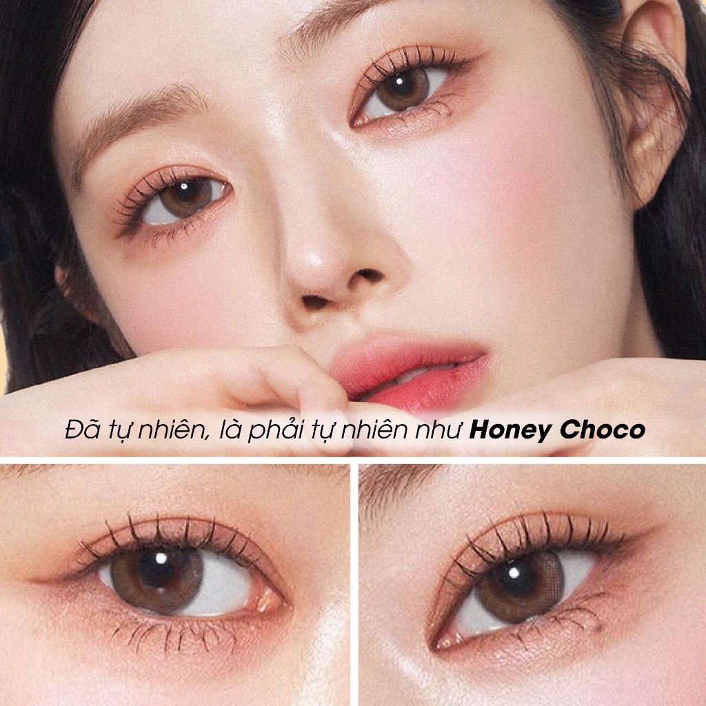 Ảnh Kính áp tròng VIVIMOON Lens cận nâu tự nhiên cho mắt thở Honey Choco Giá 1 chiếc 1