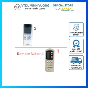 Điều khiển máy lạnh National nhiều loại ( tặng cặp pin ) / Remote máy lạnh National