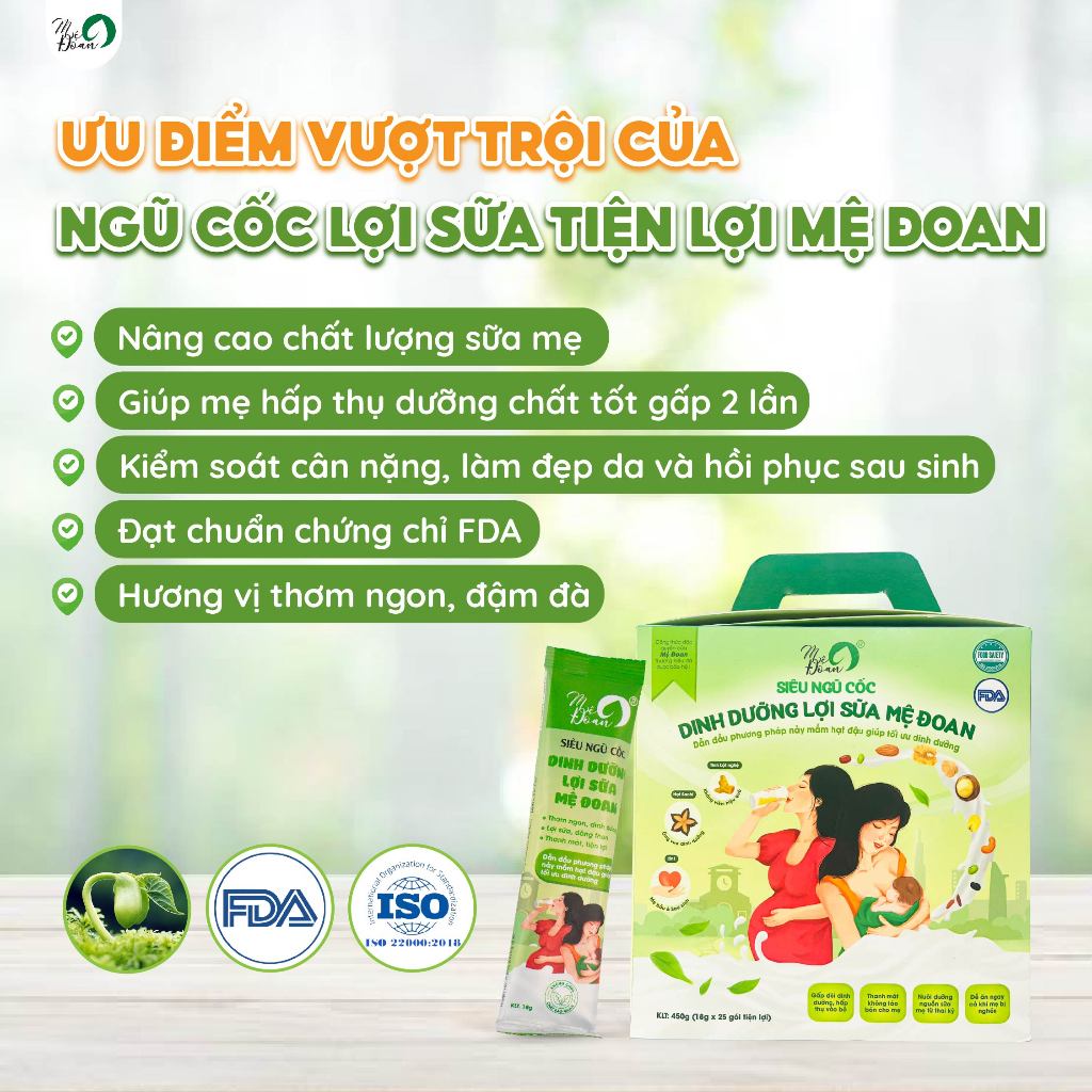 Ảnh - Ngũ cốc lợi sữa Mệ Đoan cung cấp dinh dưỡng trong thai kỳ và nuôi con bằng sữa 450g 4