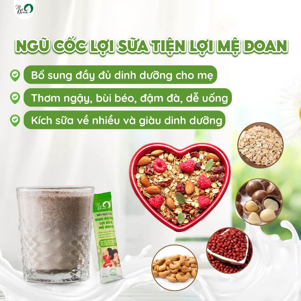 Ảnh - Ngũ cốc lợi sữa Mệ Đoan cung cấp dinh dưỡng trong thai kỳ và nuôi con bằng sữa 450g 3