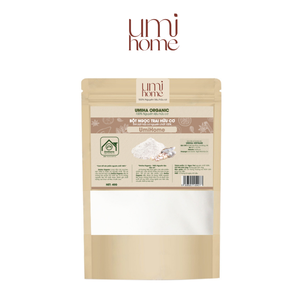 Ảnh Bột đắp mặt Ngọc Trai nguyên chất UMIHOME 135g làm sạch trắng da, tăng cường Collagen, ngăn ngừa lão hóa 4