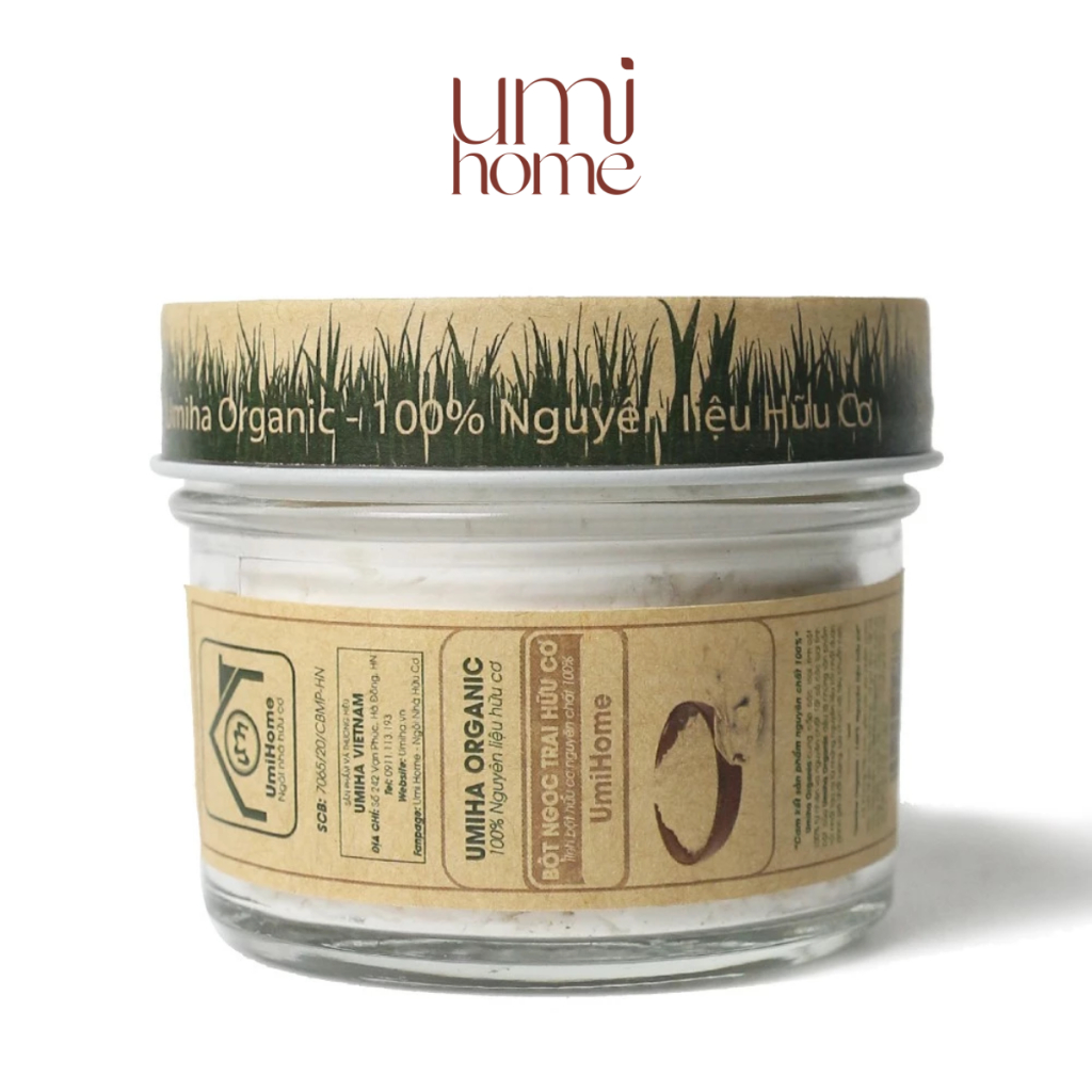Ảnh Bột đắp mặt Ngọc Trai nguyên chất UMIHOME 135g làm sạch trắng da, tăng cường Collagen, ngăn ngừa lão hóa 3