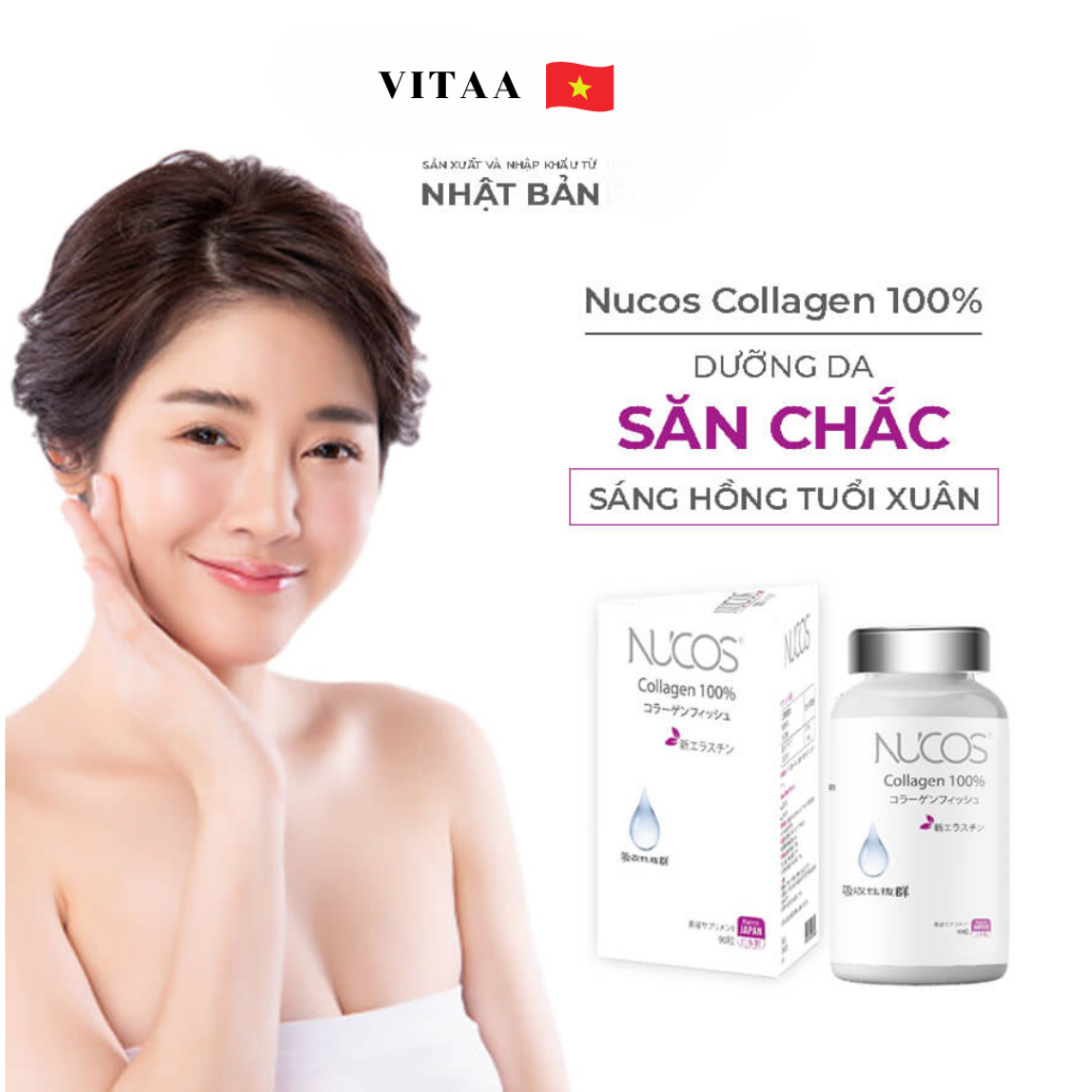 Ảnh Viên uống collagen nhật bản NUCOS giảm lão hóa, nếp nhăn tăng độ đàn hồi da 90 viên 1