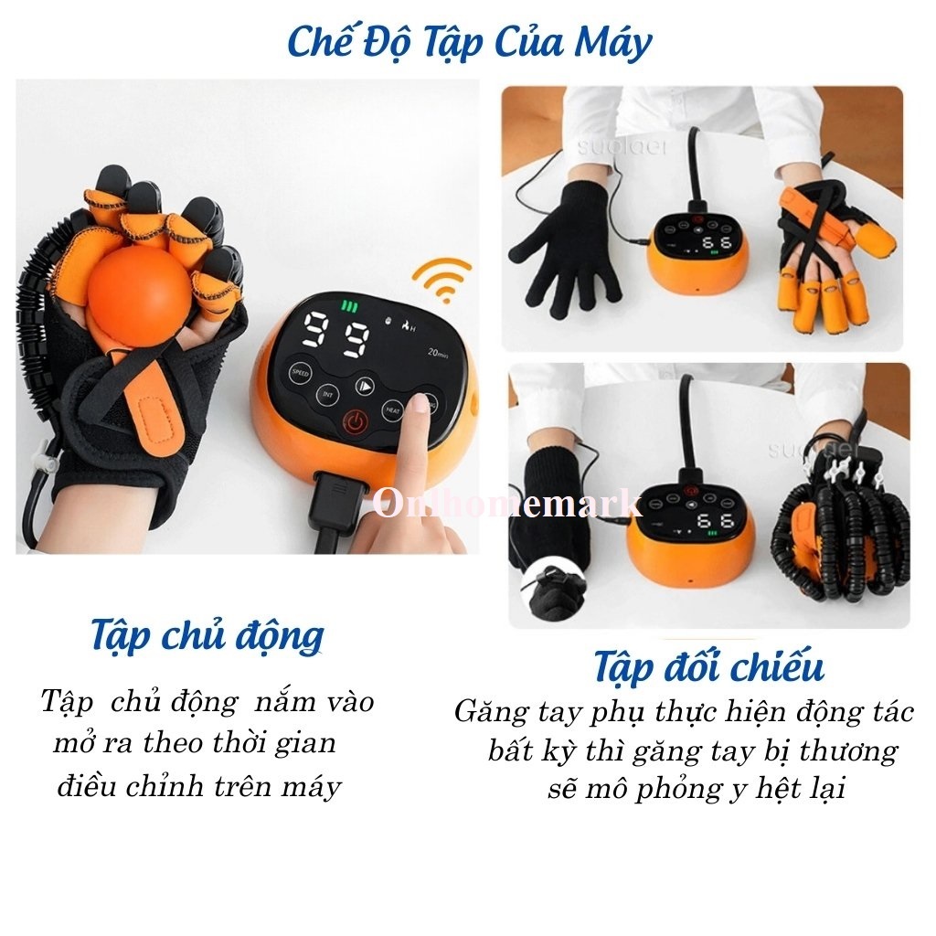 Máy tập tay phục hồi chức năng bàn tay cho người tai biến mã ML-116BH có chức năng làm ấm