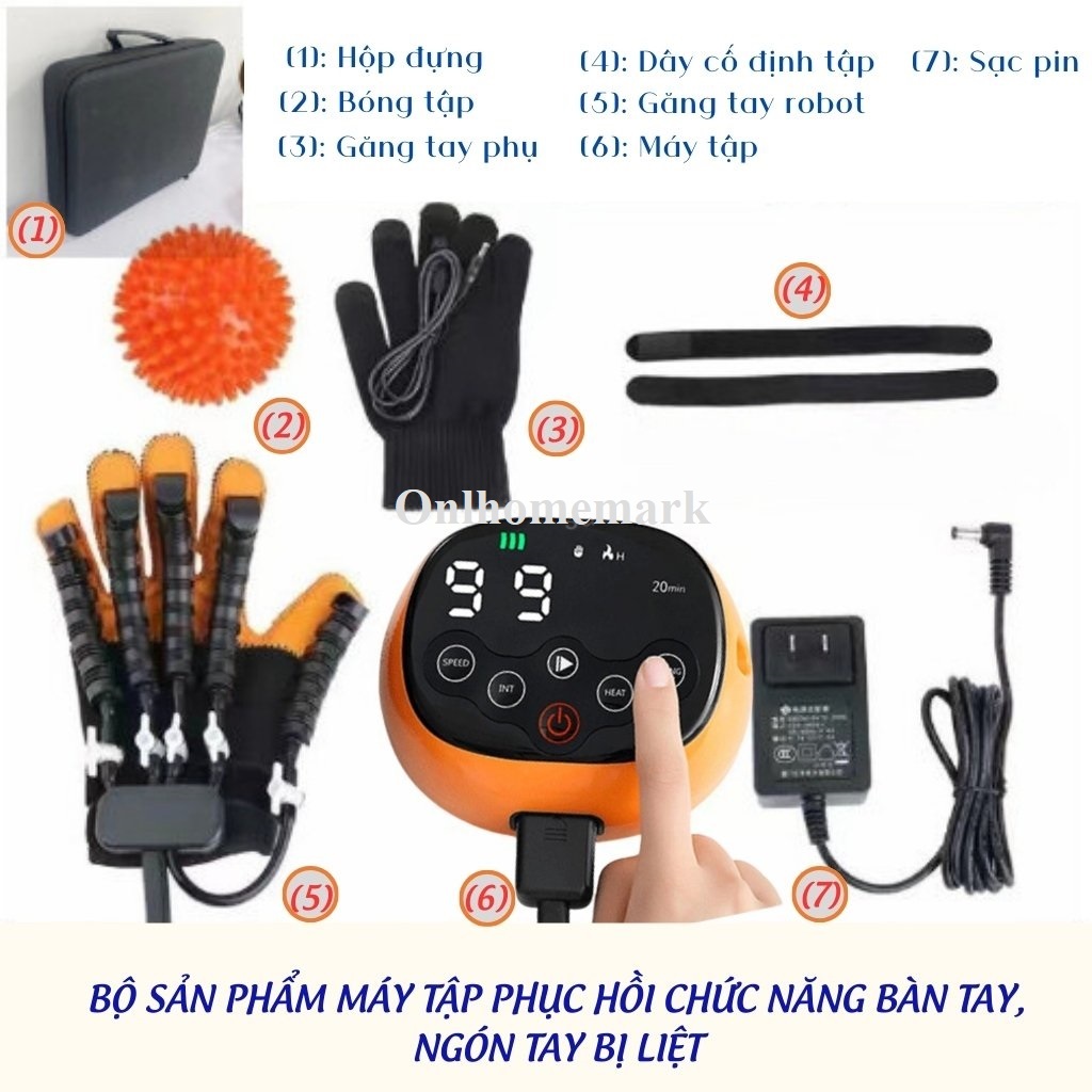 Máy tập tay phục hồi chức năng bàn tay cho người tai biến mã ML-116BH có chức năng làm ấm