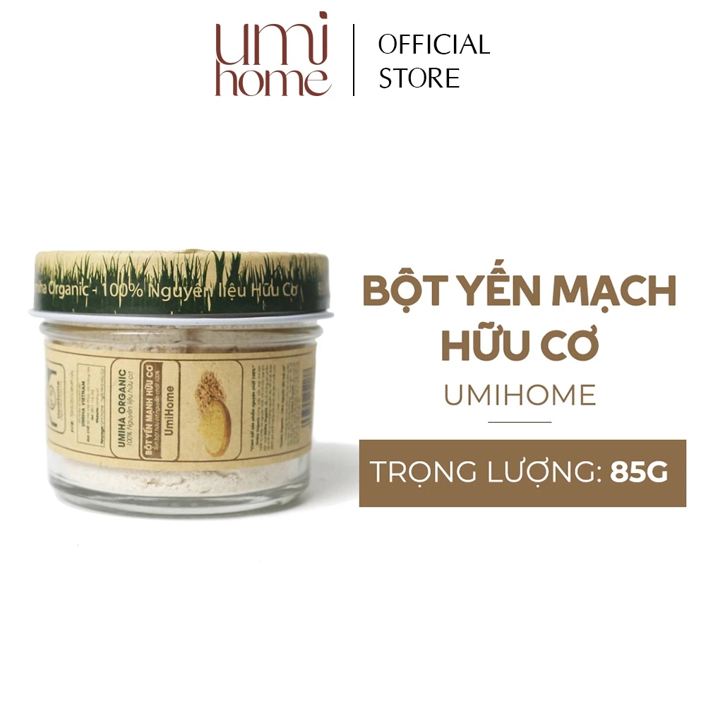 Ảnh Bột Yến Mạch đắp mặt hữu cơ UMIHOME nguyên chất 135G 2