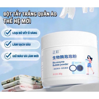 COMBO 3 lọBột Tẩy Trắng Quần Áo Enzyme Sinh Học 260g Đánh Bay Vết Bẩn Khử Vết Ố Vàng Làm Trắng Quần Áo