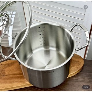 Nồi canh sâu lòng Chockmen [266] inox 3 lớp 18cm sáng bóng bền đẹp độ dày khủng C266