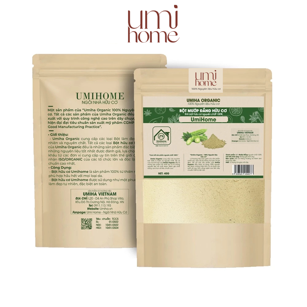 Ảnh Bột đắp mặt nạ Mướp Đắng nguyên chất UMIHOME 135g dưỡng da, ngăn ngừa mụn hiệu quả 4