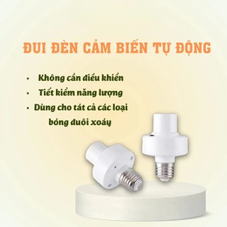 Đui Đèn Cảm Ứng Radar Vi Sóng E27 220V Tự Bật Tắt 360° | Cảm Biến Chuyển Động Tiết Kiệm Điện
