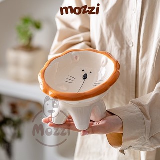 Chén bát ăn sứ cho chó mèo đế cao chống gù hình động vật