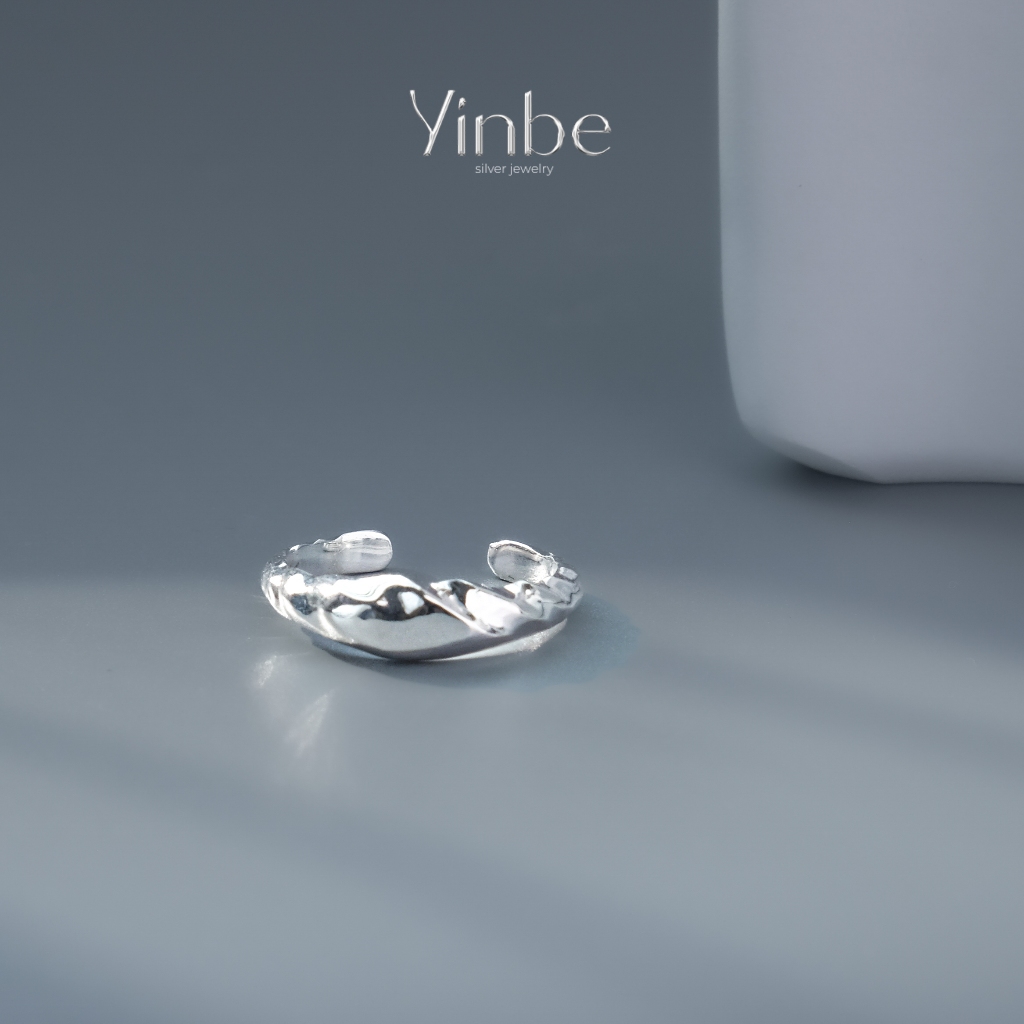 Nhẫn Bạc Nữ Vân Mây Yinbe Silver, Nhẫn Nữ Bạc s950 Thiết Kế Tinh Giản Mô Phỏng Đám Mây, Nhẫn Freesize Đeo Ngón Út MAR06