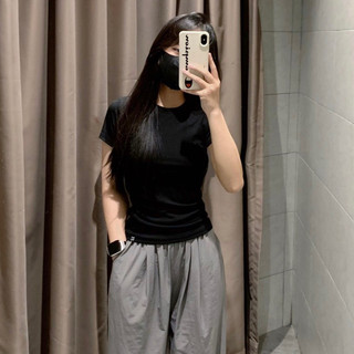 Áo Baby Tee Nữ Trơn Basic Ôm Body, Áo Thun Ngắn Tay Cổ Tròn Siêu Tôn Dáng - ba196