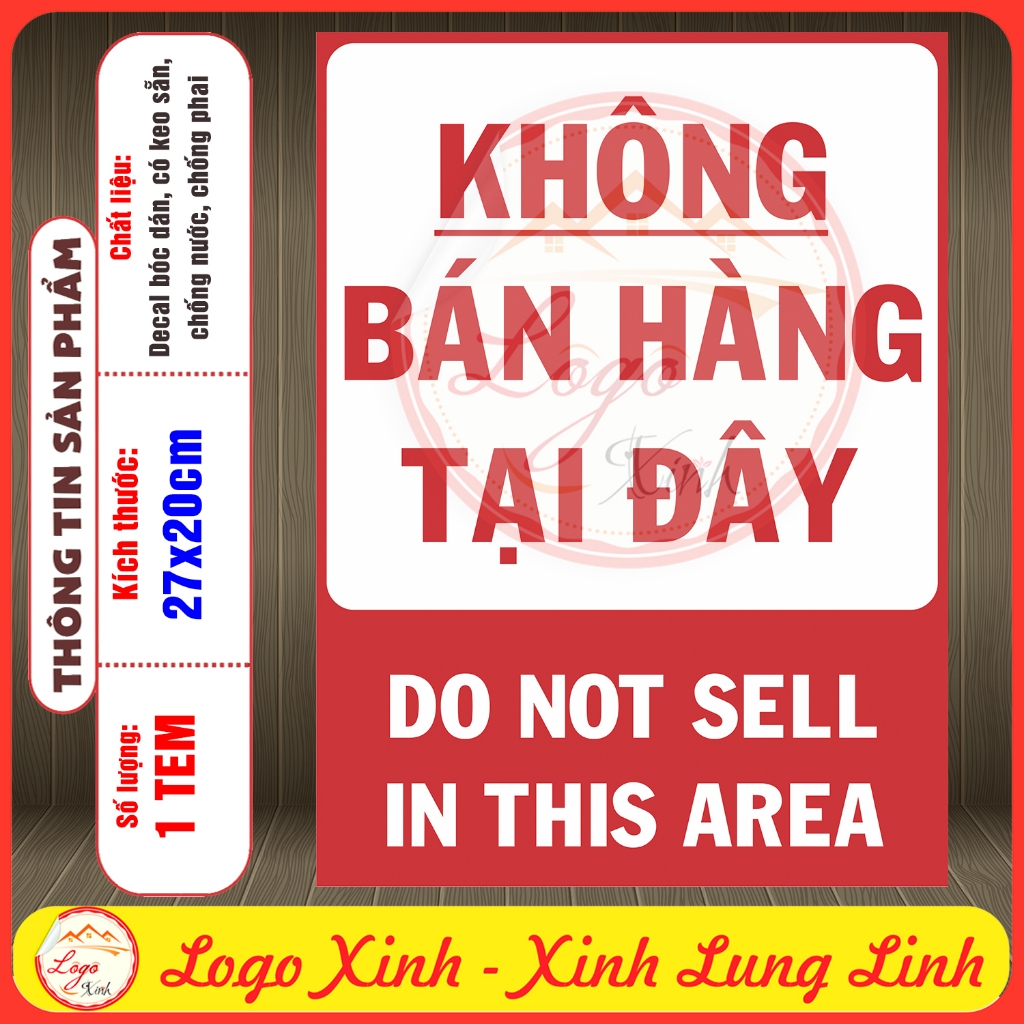 LOGO TEM STICKER BIỂN BÁO CẤM KHÔNG ĐƯỢC BÁN HÀNG TẠI ĐÂY- DO NOT SELL ...