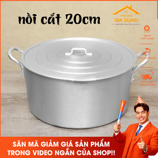 Xoong nồi nhôm mini nấu canh, kho cá kích thước 20cm