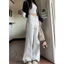 Quần Kaki Nữ Đen Trơn Suông Ống Đứng 20-25CM Quần Jean Nữ BASIC Ôm Eo Form Suông Rộng Phủ Giày MIAA