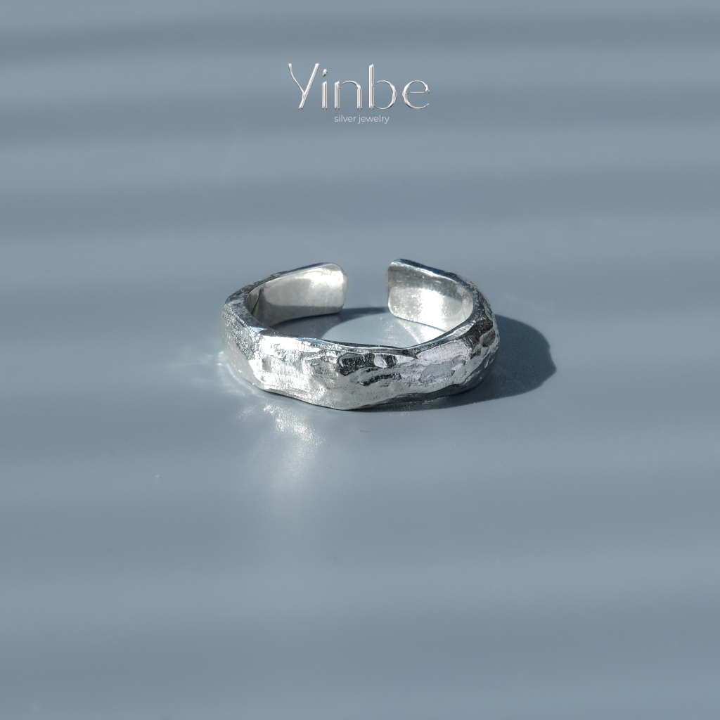 Nhẫn Bạc Nữ Eternity Yinbe Silver, Nhẫn Nữ Bạc s925 Thiết Kế Đường Nét Vân Thân Cây Cá Tính, Nhẫn Freesize WYCR03G