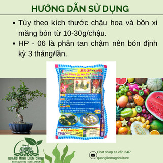 Phân bón cho hoa sứ, sen đá, xương rồng HP-06 gói 200gram Hải Phong, kích thích ra hoa và nở đều
