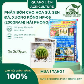 Phân bón cho hoa sứ, sen đá, xương rồng HP-06 gói 200gram Hải Phong, kích thích ra hoa và nở đều