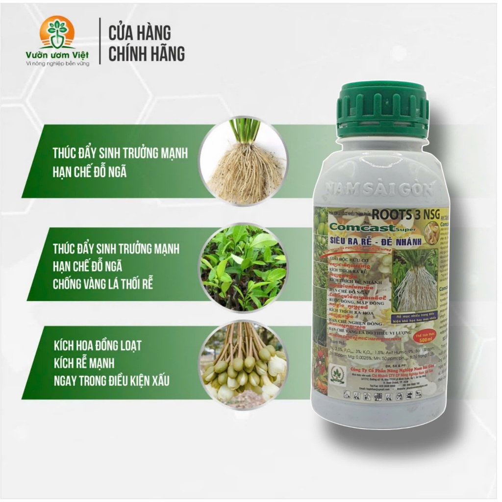 Phân bón hữu cơ COMCAST siêu kích rễ tự nhiên - 500ml