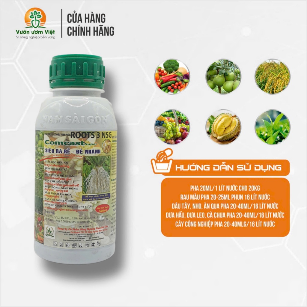 Phân bón hữu cơ COMCAST siêu kích rễ tự nhiên - 500ml