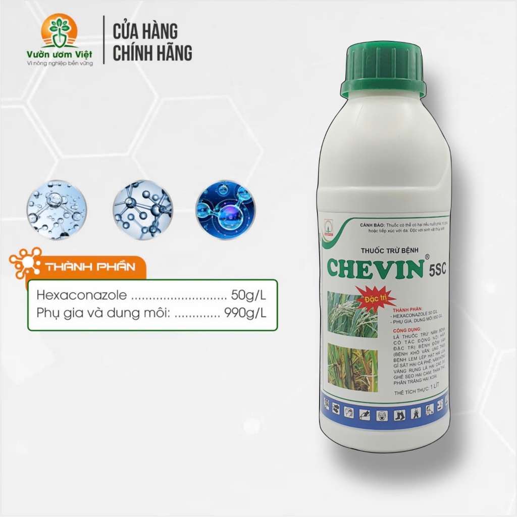 Thuốc trừ bệnh cây trồng Chevin 5SC - chuyên trị bệnh phổ rộng trên lá - 1 Lít