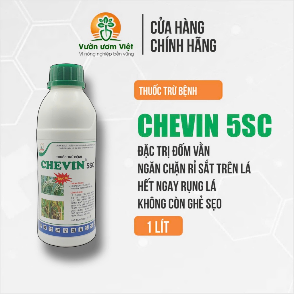Thuốc trừ bệnh cây trồng Chevin 5SC - chuyên trị bệnh phổ rộng trên lá - 1 Lít