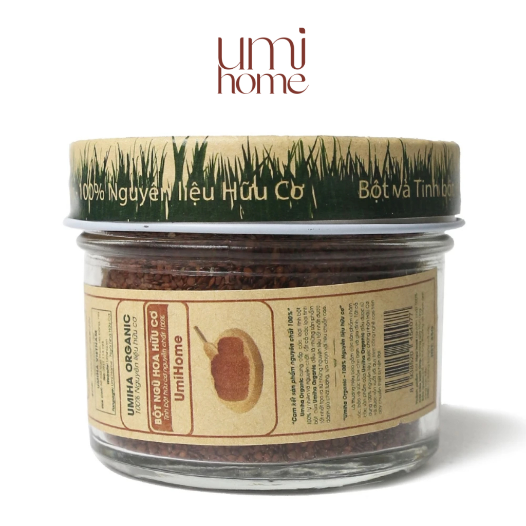 Ảnh Bột Ngũ Hoa đắp mặt hữu cơ UMIHOME nguyên chất 135g - Mặt nạ ngừa mụn, thâm, dưỡng da trắng mịn, se khít lỗ chân lông 2