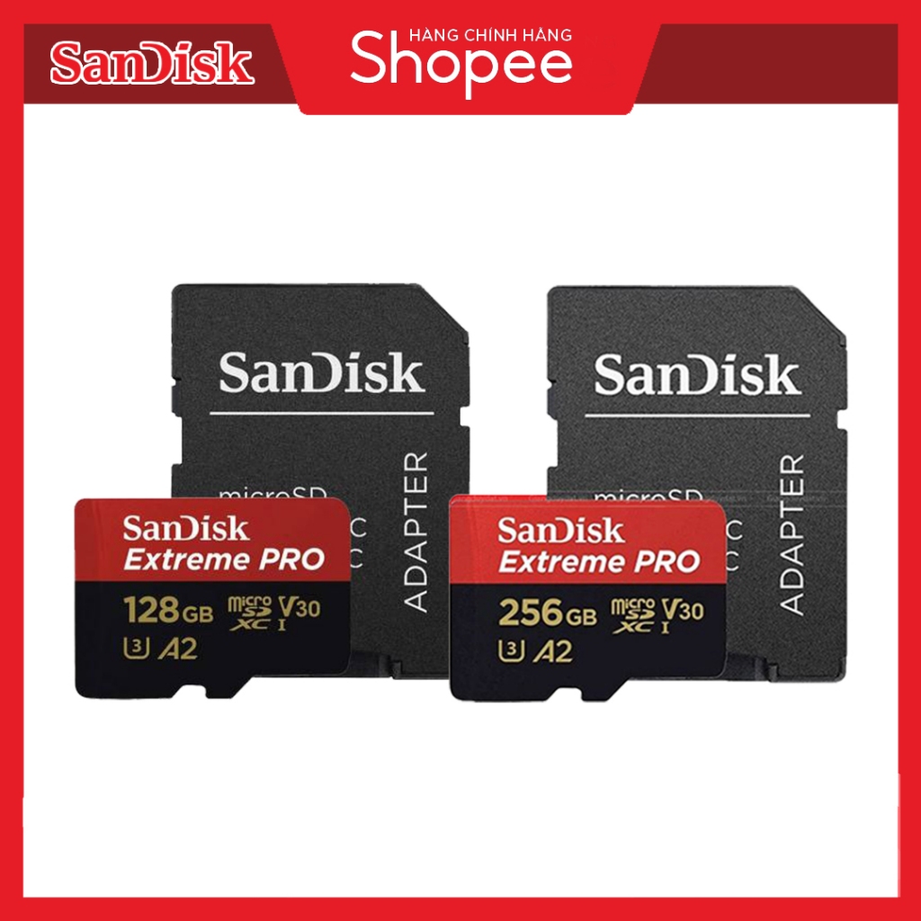 Thẻ Nhớ MicroSDXC SanDisk Extreme Pro 128GB 200MB/s V30 A2 | Shopee ...
