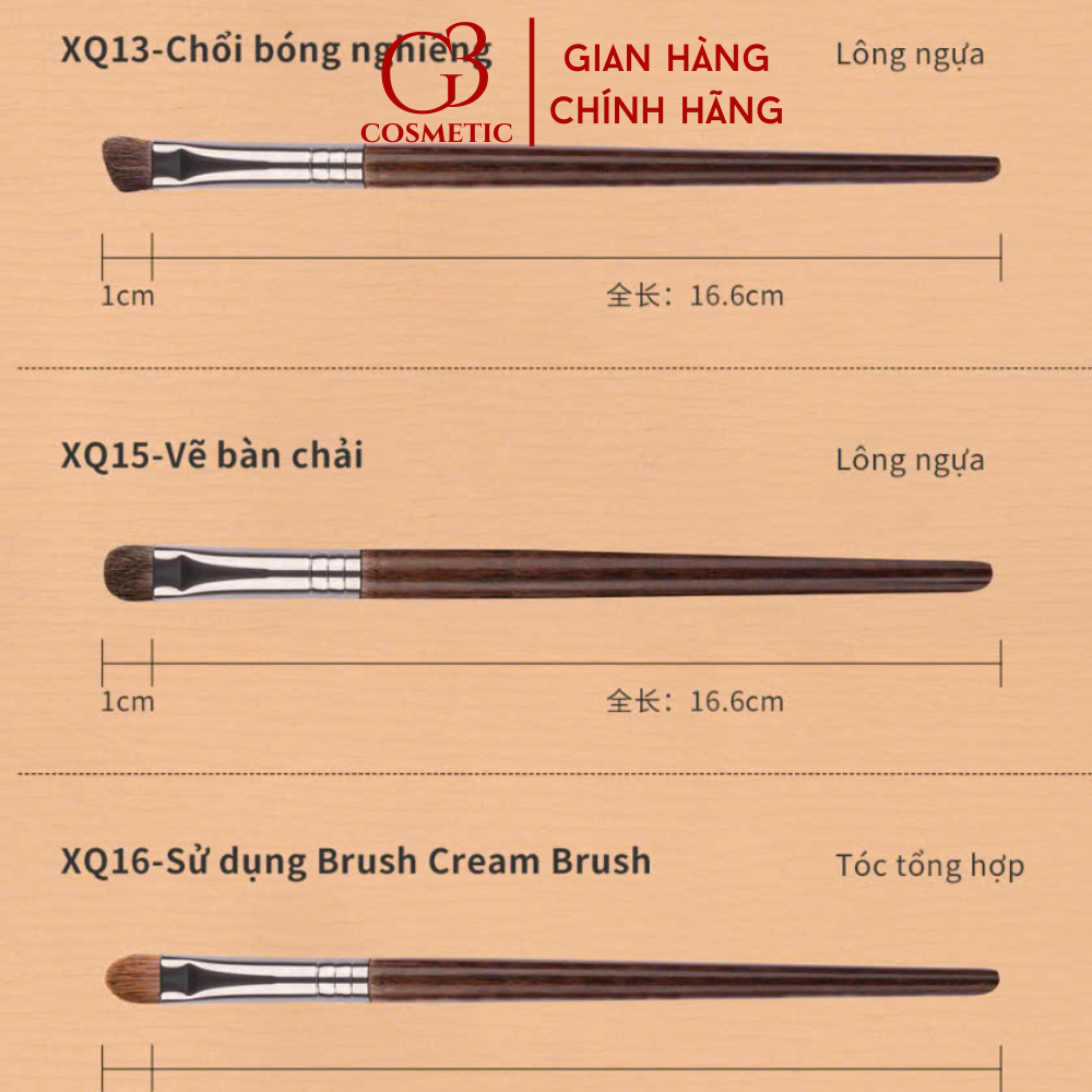 【OVW】Bộ cọ trang điểm 14 cây OVW lông tự nhiên mềm mại bộ cọ makeup cá nhân chuyên nghiệp