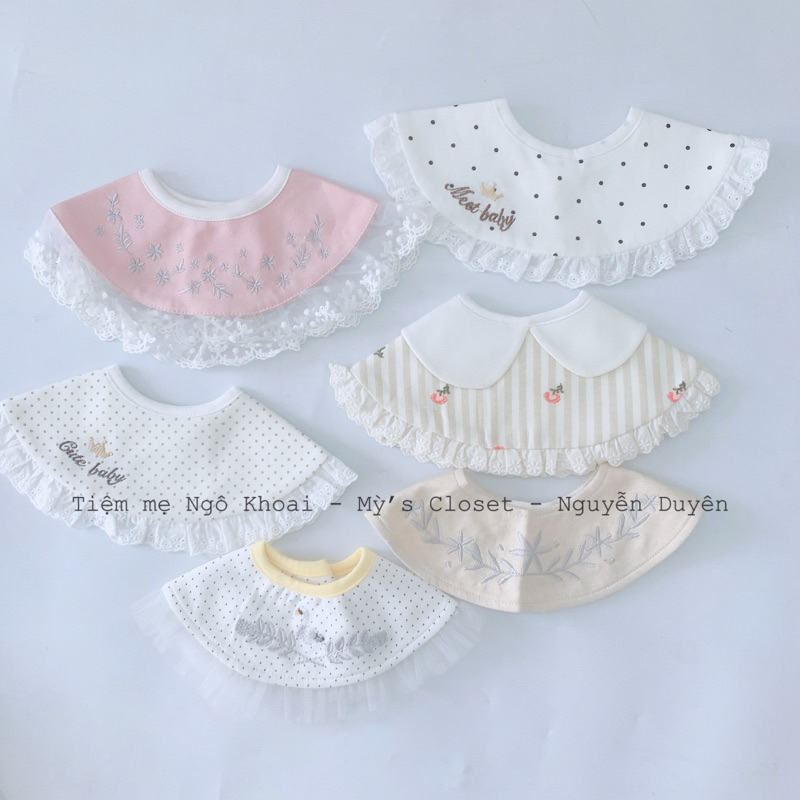 [MD215] yếm cổ bèo hoa cho bé giữ ấm và làm đẹp