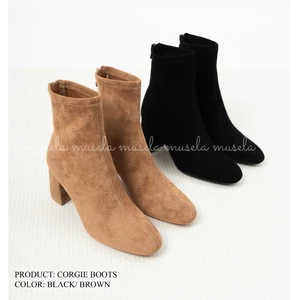 La muse - Boots da lộn cao gót cho nữ Corgie