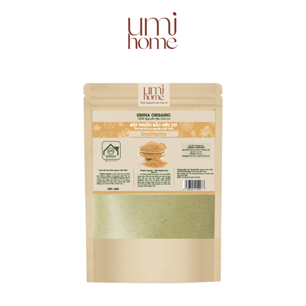 Ảnh Bột Thảo Dược đắp mặt nạ 24 vị UMIHOME | Herbal Powder 100% Organic 135G 1