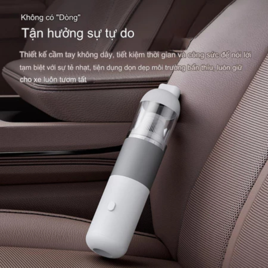 Máy Hút Bụi Cầm Tay Không Dây V01 Lục Hút 4000Pa, Sạc Type-C, Hút Bụi Nhà Và Xe Hơi