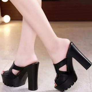 DÉP GUỐC GÓT VUÔNG QUAI DA BÓNG 12p TT