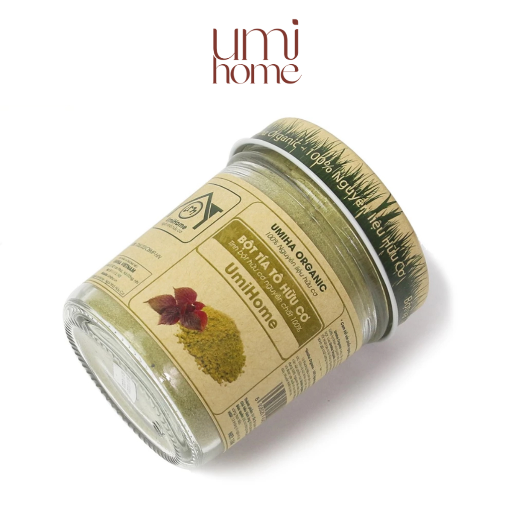Ảnh Bột Lá Tía Tô nguyên chất UMIHOME 135g - Đắp mặt nạ dưỡng trắng da, sạch mụn ẩn, làm hồng da hiệu quả 2